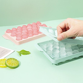 Mua Khay làm đá viên tròn  thạch bi thông minh có nắp đậy