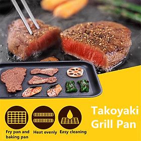 24 Holes Takoyaki Grill Pan Plate Cooking Octopus Ball Kitchen Maker Baking Mold