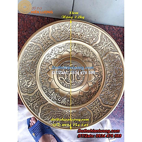 Mua Mâm Bồng Chữ Lộc Rồng Bằng Đồng Đường Kính 33cm Màu Vàng Đậm