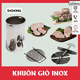 Khuôn Làm Giò Inox Sáng Bóng Không Gỉ Loại 500g - 1kg - 2kg, Khuôn Giò Xào Hay Khuôn Làm Giò Thủ