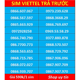 Sim viettel số đẹp - Hàng chính hãng