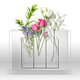 Acrylic Flower Vase Clear Vase Art Vase for Desktop Table Centerpiece Office