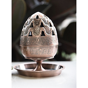 Mua Lư xông trầm hộp kim si màu đồng TM12105