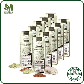 Combo 10 Gói Bánh Gạo Lứt Ăn Kiêng Gufoods Các Vị (Mỗi Gói 170g) - Dinh Dưỡng Cho Người Tiểu Đường, Ăn Chay, Ăn Vặt, Ăn Chay, Healthy
