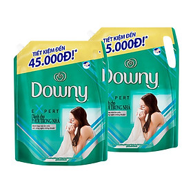 Combo 2 Nước Xả Vải Downy Expert Dành Cho Phơi Trong Nhà Dạng Túi 2.4L