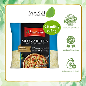 Phô Mai Pháp Mozzarella Hạt Lựu 2.5kg  làm các bánh pizza hoặc dùng ăn kèm mì ống, salad, đế bánh pizza - Maxzi