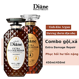 Bộ dầu gội & xả phục hồi tóc hư tổn nặng Moist Diane Extra Damage Repair (450ml*2)