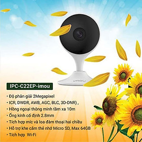 Camera IP Wifi Imou Cue 2 IPC-C22EP 2MP/1080P hàng chính hãng DSS Việt Nam
