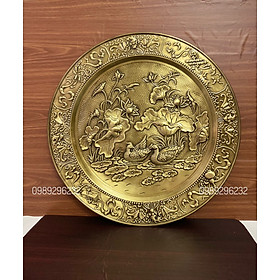Mua Mâm đồng thúc nổi hoa tiết hoa văn Uyên Ương Hoa Sen