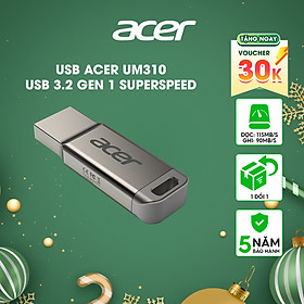 Mua USB Acer UM310 tốc độ đọc lên đến 115 MB/s USB 3.2 Gen 1 - Hàng chính hãng bảo hành 5 năm - Thiết bị lưu trữ USB dung lượng 32GB | 64GB | 128GB | 256GB