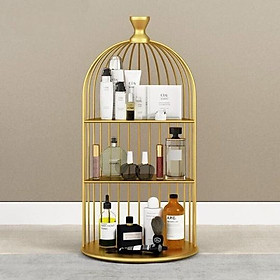 Mua Kệ mỹ phẩm lồng chim 3 tầng siêu xinh để bàn màu vàng sang trọng  kệ dựng mỹ phẩm  decor  đựng trà bánh  mỹ phẩm