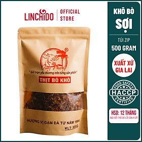 KHÔ BÒ SỢI - Tùng Phương Du Ký - Loại 500 Gram TÚI ZIP TIỆN LỢI