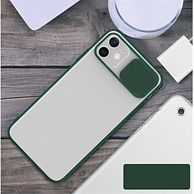 Ốp lưng kéo nắp cao cấp dành cho iPhone 12 Pro Max  11 Pro Max  XR  XXS  XS Max  7 Plus 8 Plus  11 Pro  12 Pro  11 12  12 Mini - Hàng chính hãng - iPhone 12 - Xanh