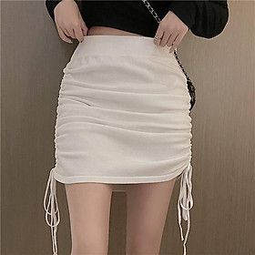 Chân váy RÚT DÂY 2 BÊN dáng ôm bản eo to che khuyết điểm có lớp lót bên trong mặc được 2 kiểu