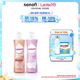 Bộ Dung Dịch Vệ Sinh Phụ Nữ Lactacyd Soft & Silky Dưỡng Ẩm 250ml + Pro Sensitive Cho Da Nhạy Cảm 250ml