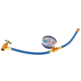 R134A to R12/R22 Car A/C  Recharge Hose Pipe with Gauge 350PSI