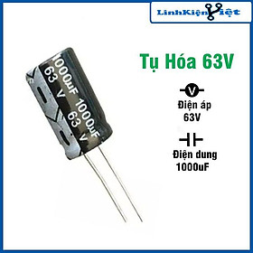 Hình ảnh sách Tụ Hóa 1000uF 63V