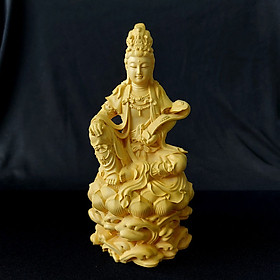 Mua Tượng Phật Quan Âm Như Ý bằng gỗ hoàng dương -C13