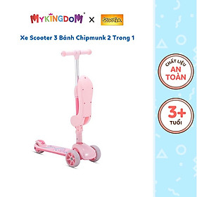 Xe Trượt Scooter 3 Bánh Chipmunk 2 Trong 1 Màu Hồng CM-S2P