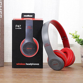 Mua Tai Nghe Chụp Tai Bluetooth P47 không dây có micro  khe cắm thẻ nhớ âm thanh bass cực ấm êm tai