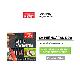 Cà phê hoà tan ,cà phê hoà tan dừa vị đậm đà -mr.viet coffee