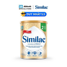 Sữa bột Similac 2 900g/lon Dinh Dưỡng 5G Mới cho trẻ dưới 2 tuổi