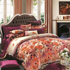 Bộ chăn ga gối cotton satin Quốc Julia 492BC16/492BC18