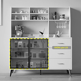 Mua Tủ Bếp Đa Năng Kèm Ngăn Kéo Và Cửa Kính Cường Lực  Tặng Kèm Giá Treo Ly Thương Hiệu SIB Decor KG50