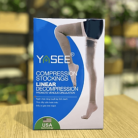 Tất Vớ Đùi Y Khoa Không Bàn Chân Hỗ Trợ Ngăn Ngừa Suy Giãn Tĩnh Mạch Yasee - S