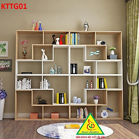 Mua Kệ sách gỗ để sàn  kệ sách tự đứng KTTG01 ( Bộ gồm 8 kệ L) - Nội thất lắp ráp Viễn Đông Adv