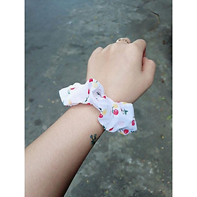 Dây Buộc Tóc Scrunchies Quả Chessry Đỏ