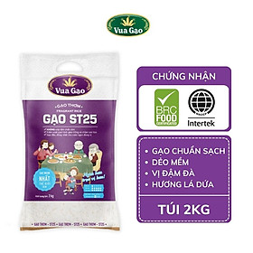 GẠO THƠM ST25 VUA GẠO TÚI 2KG