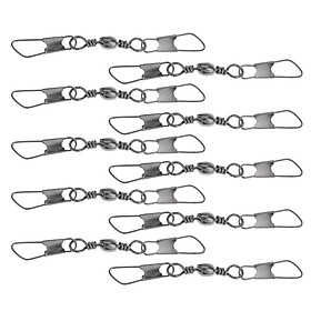 10pcs/lot Brass Barrel Swivels with Interlock Snap Fishing Lure Tackle Connector
