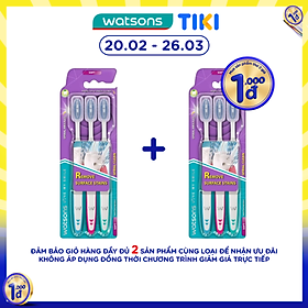 Bàn Chải Đánh Răng Watsons Spiral Clean Toothbrush (Soft)3 cây