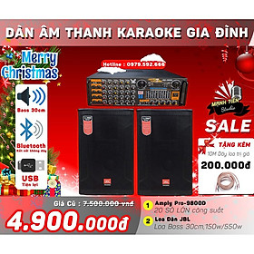 Mua Trọn bộ dàn loa treo tường bass 30cm  amply pro9800D 20 sò công suất lớn chuyên karaoke gia đình tiệc tùng. bh 12 tháng
