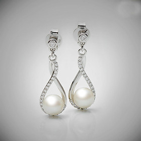 Hoàng Gia Pearl Bông tai ngọc trai Freshwater size ngọc 6-7mm chất liệu Bạc Quý Kim E0160B0F11W032002Z000