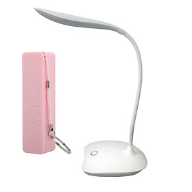 Mua Đèn học để bàn led tiết kiệm điện - Có Pin sạc + Tặng Pin mini 2600mAh nhỏ xinh ( màu sắc ngẫu nhiên )