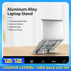 Giá Đỡ Laptop Hợp Kim Nhôm 7 Cấp Độ Điều Chỉnh Chống Trượt Gấp Gọn