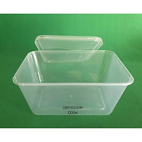 Mua 100 BỘ HỘP NHỰA HÌNH CHỮ NHẬT CÓ NẮP 1000ML