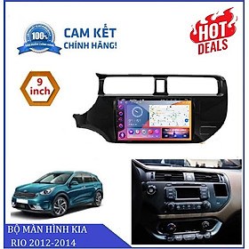 [TẶNG PHẦN MỀM V.I.E.T.M.A.P.S.1]BỘ MÀN HÌNH DVD ANDROID OTO A.5 Bộ nhớ 2GB RAM+ 32GB ROM CHO XE KIA RIO 2012-2014 Hệ điều hành Android 10 Màn hình chuẩn QLED HD đi kèm bộ sản phẩm là mặt dưỡng+jack nguồn theo xe