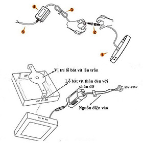 Đèn Ốp Trần Nổi 18W - hình vuông vắn -Tròn