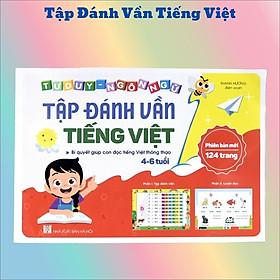 Sách - Tập đánh vần Tiếng Việt phiên bản mới nhất 2022- 124 Trang kèm file đọc và video hướng dẫn cách ghép vần