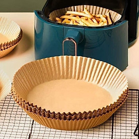 Mua Set 50 Miếng Giấy Lót Nồi Chiên Hình TRÒN Khuôn Bánh - Giảm Thiểu Tối Đa Dầu Mỡ Bám Vào Nồi Chiên