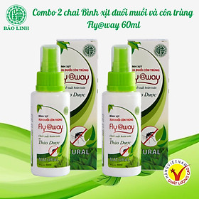 Combo 2 Chai Xịt Đuổi Muỗi Và Côn Trùng Flyaway Bảo Linh 60ml, 100% Thảo Dược Từ Thiên Nhiên, An Toàn Cho Bé và Cả Gia Đình