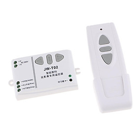 433MHZ AC 220V 2 Channel Manual/Wireless Motor Curtain Remote Control Switch Up Down Stop Mode