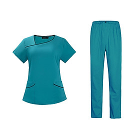 Women Scrubs Sets Thin Scrub Top and Pants for Massaging Veterinary Pet Shop