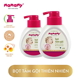 Combo 2 Chai Bọt tắm gội thiên nhiên Mamamy 400ml chai