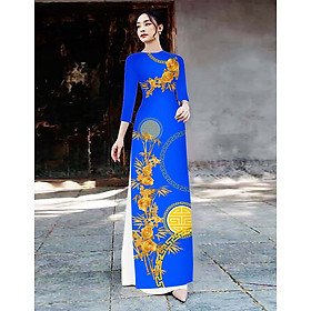 Áo dài cách tân In 3D họa tiết Trúc thọ sang trọng AD021- Lady fashion