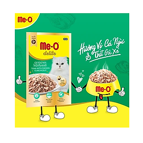 Pate Cho Mèo Me-O Delite Gói 70g - Xanh lá