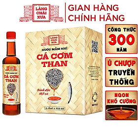 Đặc Sản Phan Thiết - Nước Mắm Nhỉ Cá Cơm Than Làng Chài Xưa 525Ml (01 Chai) Sánh Đặc Thịt Cá 300 Năm Truyền Thống